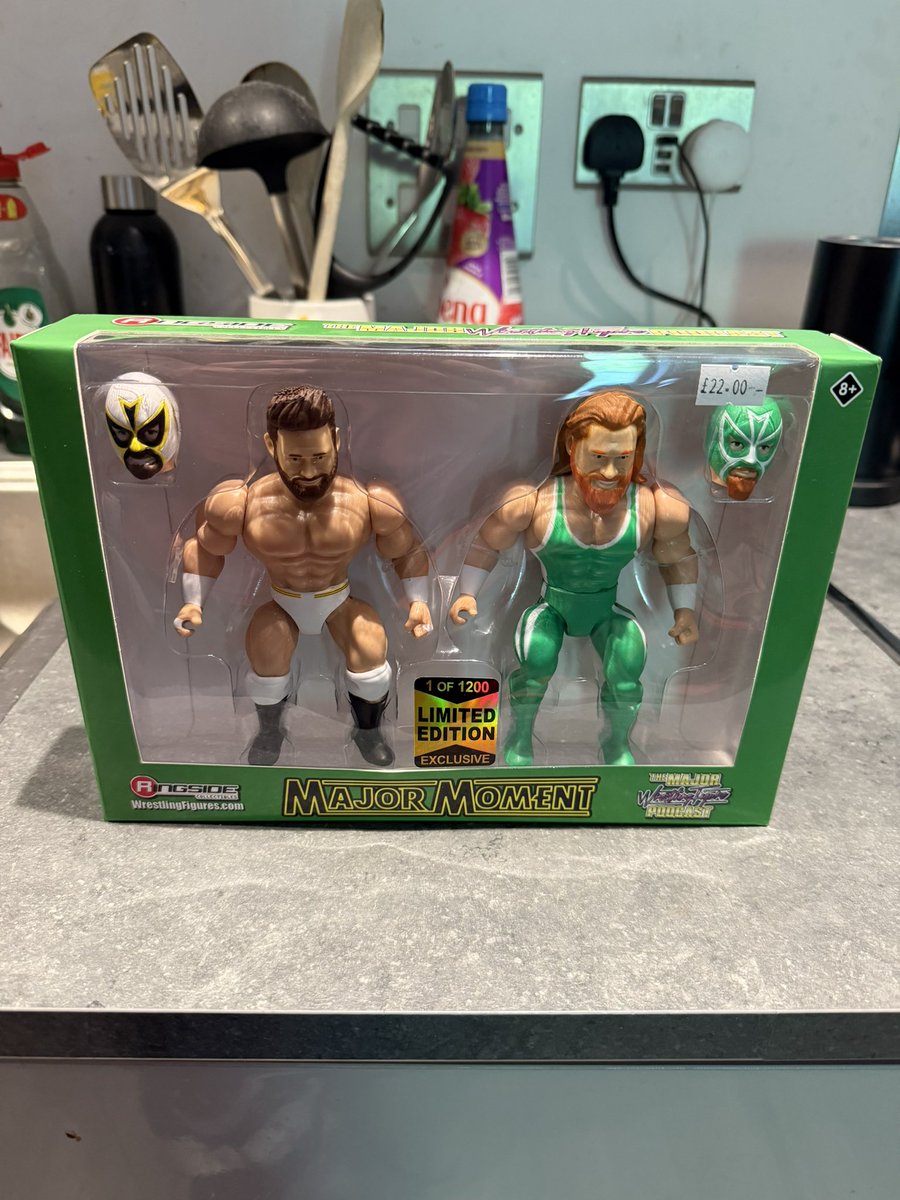 KitThorst's tweet photo. @TheMattCardona @Myers_Wrestling @MarkSterlingEsq Saw this in local Tesco and had to scratch that figure itch. Still looking for a Mark Sterling figure here in the UK wild. Love the podcast listened to every episode 🤘🏼 #Justgettingstarted #MajorMarks https://t.co/DQ8BqDQGgR
