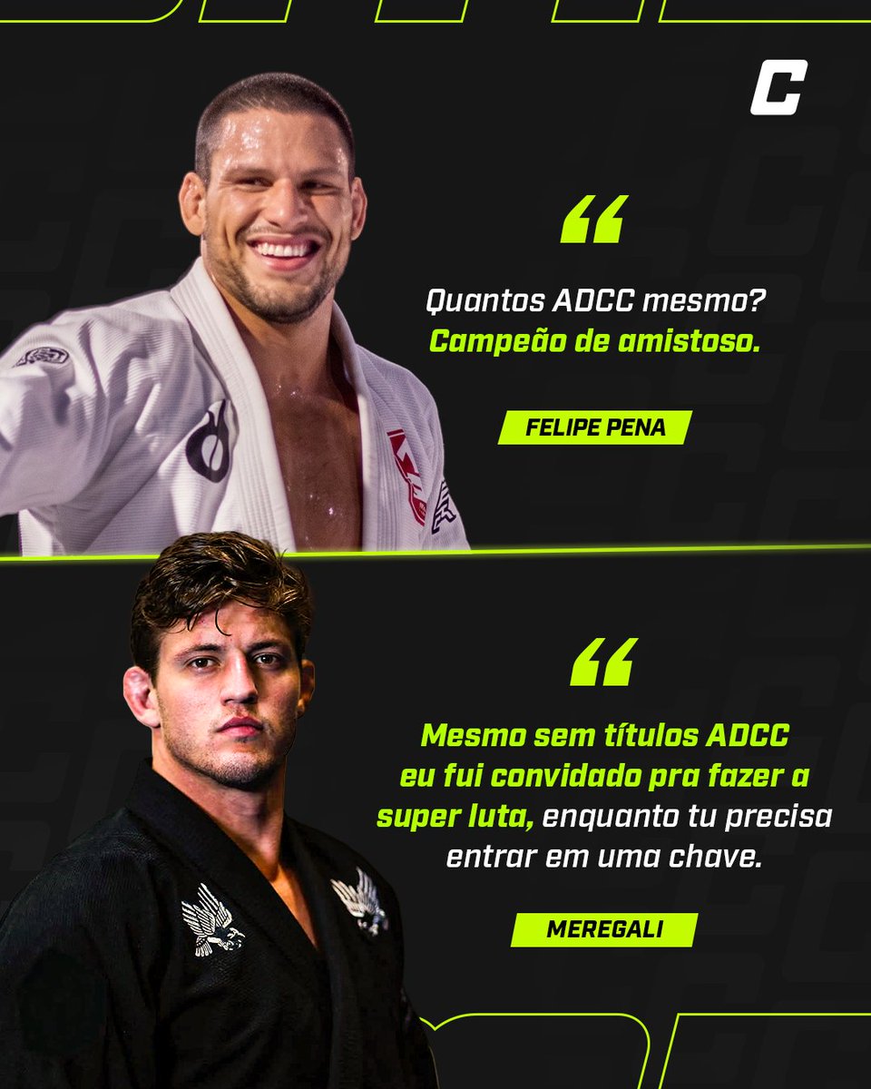 combate's tweet photo. A RESPOSTA VEIO... 😳🔥
Pena abriu a troca de provocações, mas Meregali não deixou barato e respondeu...
Spaten Fight Night 3, dia 29 de agosto, na minha tela.
*Contém texto alternativo.
#SpatenFightNightNoCombate #JiuJitsu #Meregali #FelipePena #ADCC https://t.co/RbOKgTwHdn