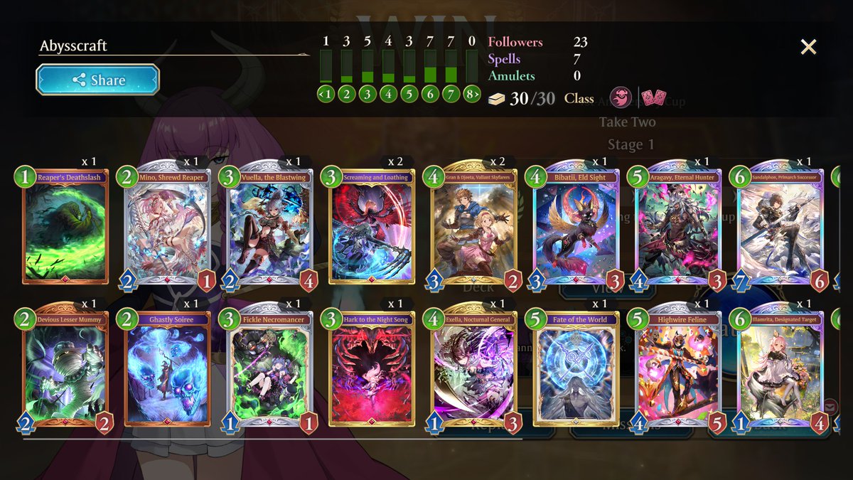 Atul_061094's tweet photo. [シャドバWB] Shadowverse: Worlds Beyond  - Set7 - Anathema's Gambit - GP2 - Anniversary Cup 1 - Stage1 - GroupA

I draft Abysscraft deck and go 5-0 with it. Vaseraga is pretty op, what else can I say.

Youtube: https://t.co/Q33vLhhTsT for replays https://t.co/61dYWtPNap