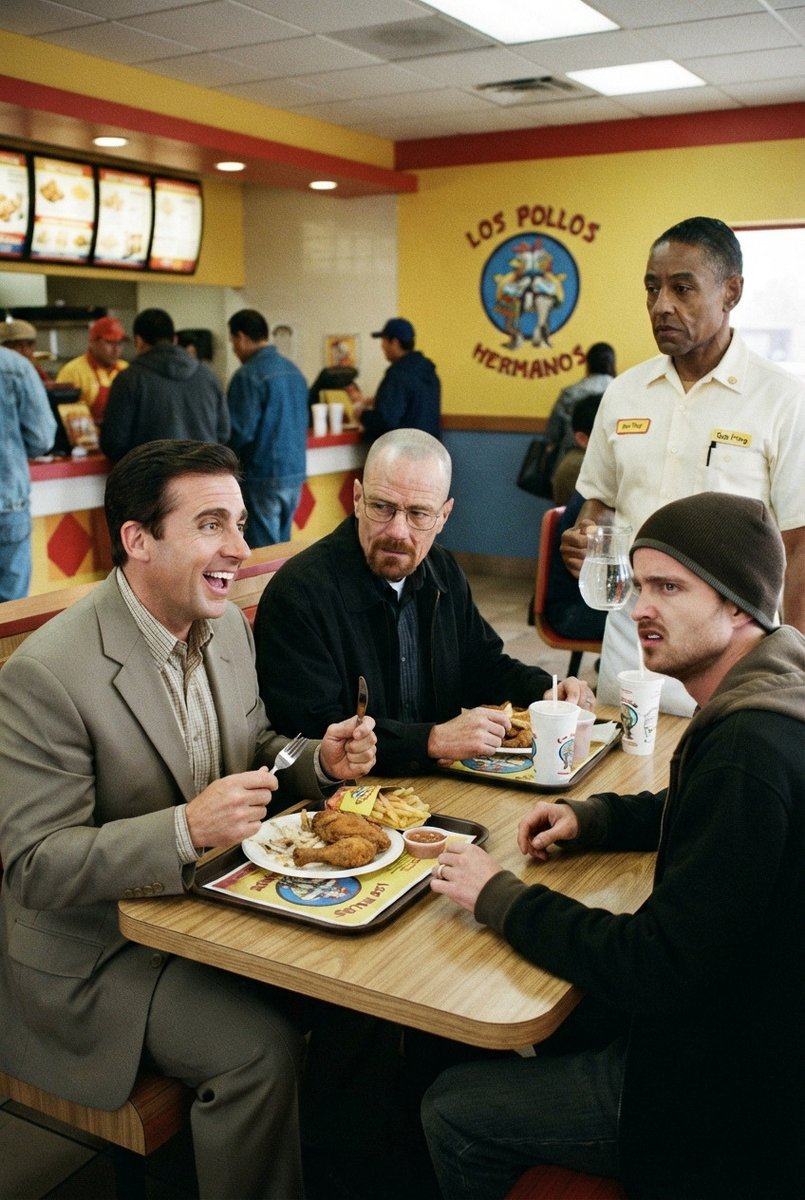 Candid Los Pollos Hermanos Booth Scene