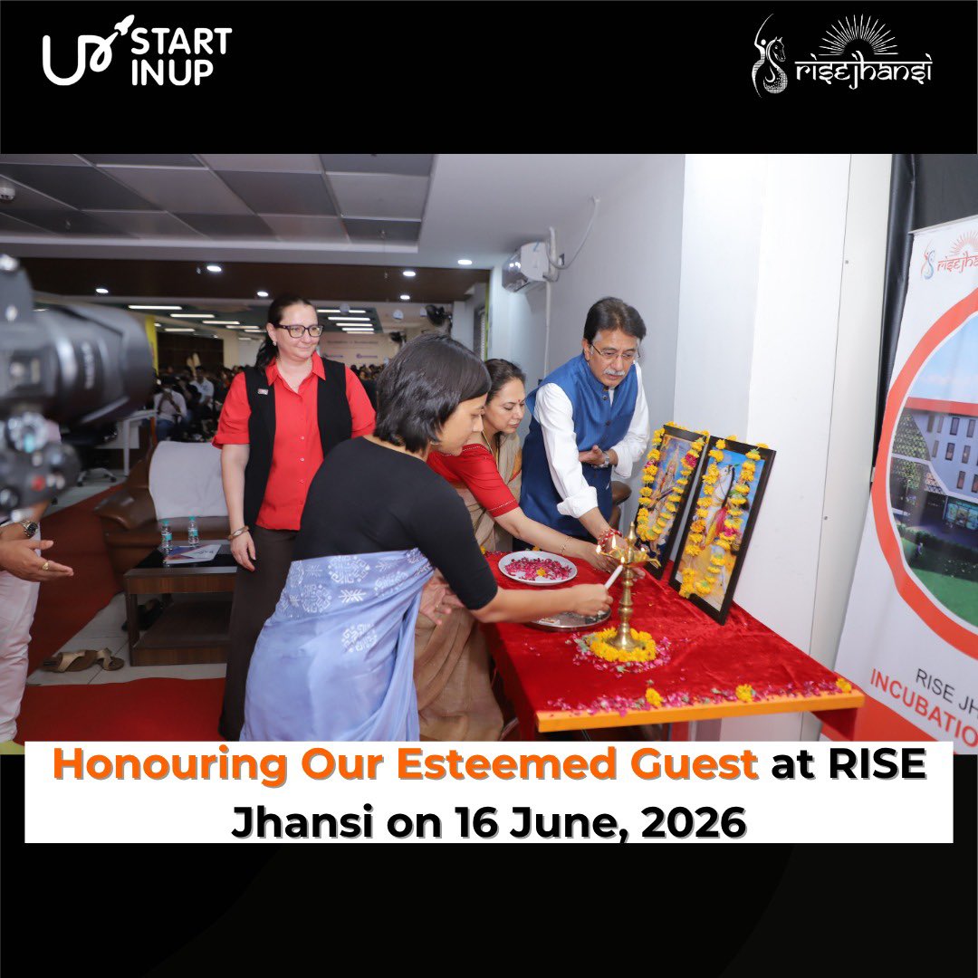 RiseJhansi's tweet photo. Honoured to felicitate our esteemed guests at the RAMP Graduation Ceremony for their unwavering support towards innovation and entrepreneurship in Bundelkhand.
Their presence and encouragement continue to inspire the startup ecosystem.
#RISEJhansi #RAMPProgram #StartupIndia https://t.co/BGuWZznKRF