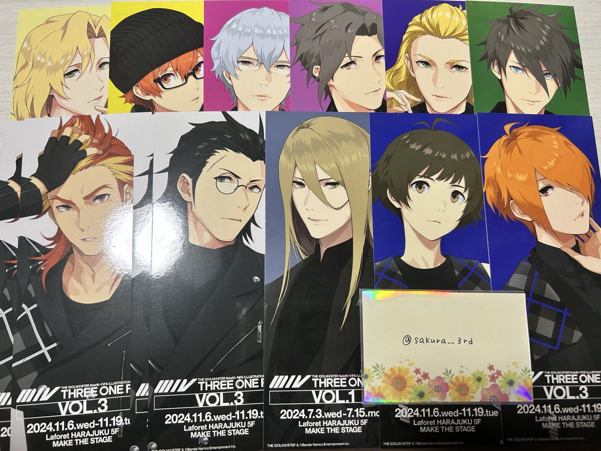 sakura__3rd's tweet photo. 【交換】SideM FiFS展 入場特典 

譲）圭、享介、道夫、幸広、翔真、英雄、朱雀2、玄武2、クリス、涼、一希
求）隼人

郵送でのお取引です。 https://t.co/RBOxF90EZh