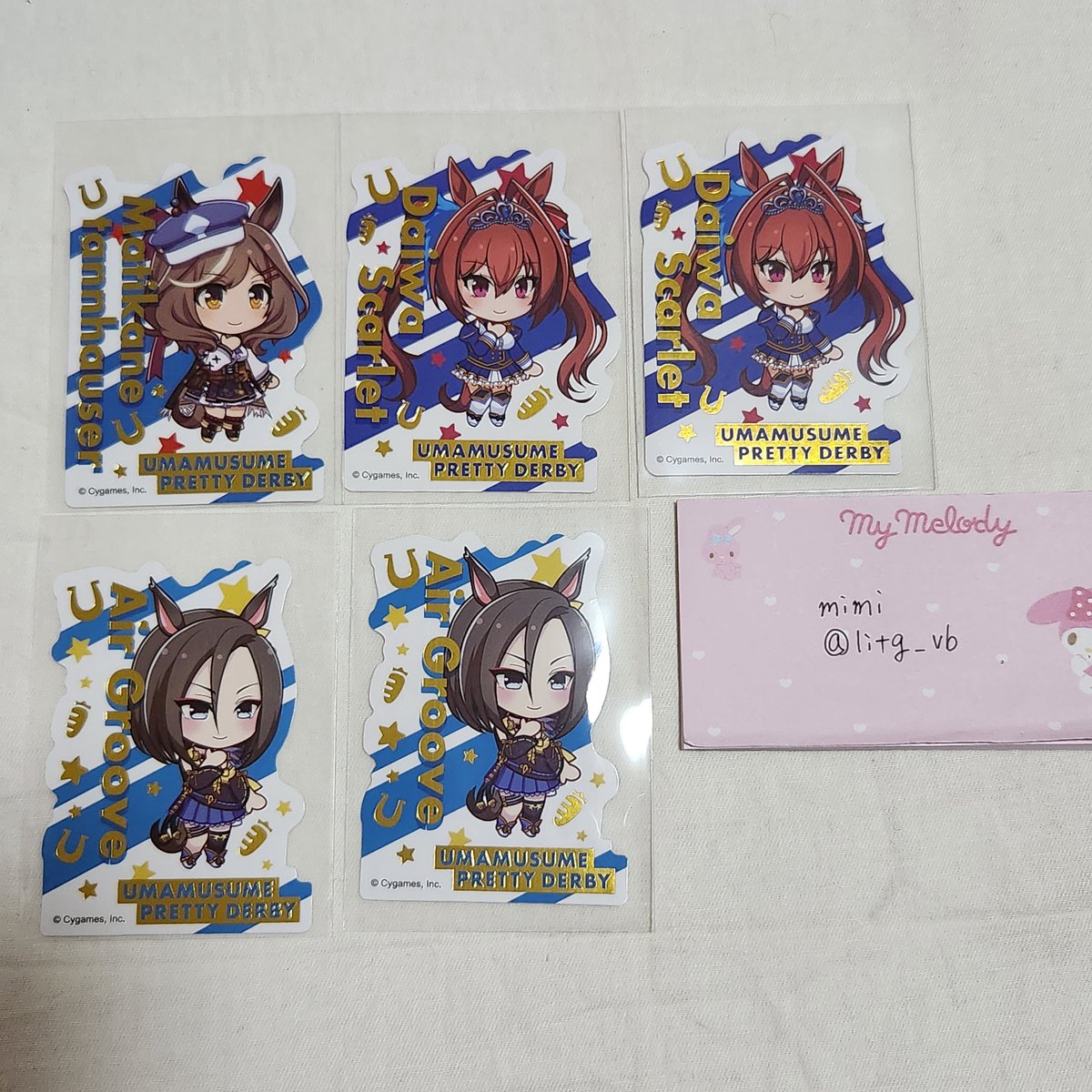litg_vb's tweet photo. 【交換】ウマ娘 ダイソー 百均 ダイカットステッカー

《譲》マチカネタンホイザ、ダイワスカーレット、エアグルーヴ

《求》トウカイテイオー

・郵送希望
検索からでもお気軽にお声がけください🙇🏻‍♀️ https://t.co/k4rh0BXWs1
