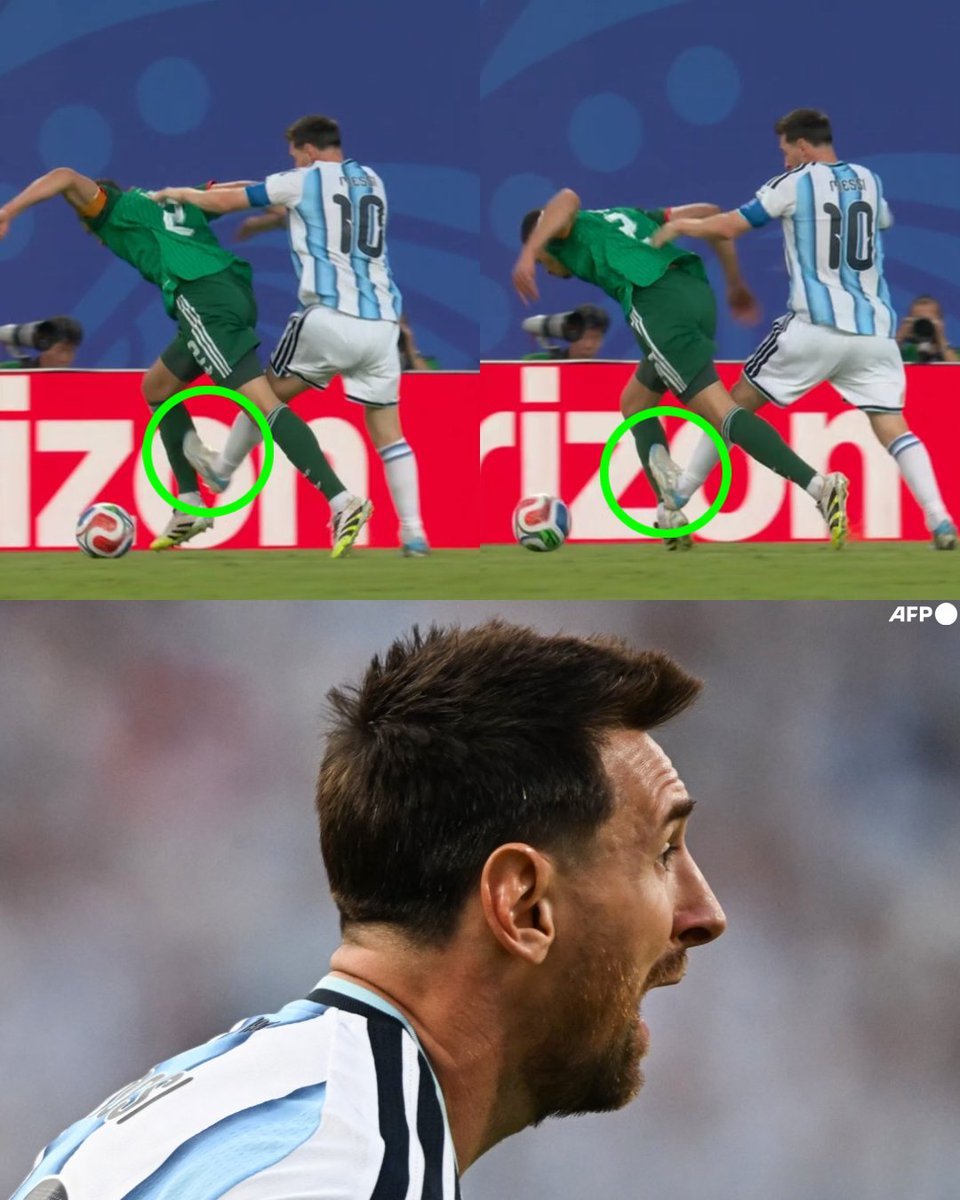Tropicxs_media's tweet photo. 🇦🇷⚽️ ¿Hay favoritismo? 🤔 A pesar de haber ganado 3-0 contra Argelia y de haber anotado los tres goles, Lionel Messi está siendo acusado por una falta clara que no recibió ni tarjeta amarilla ni roja. https://t.co/adIxu2ITKs