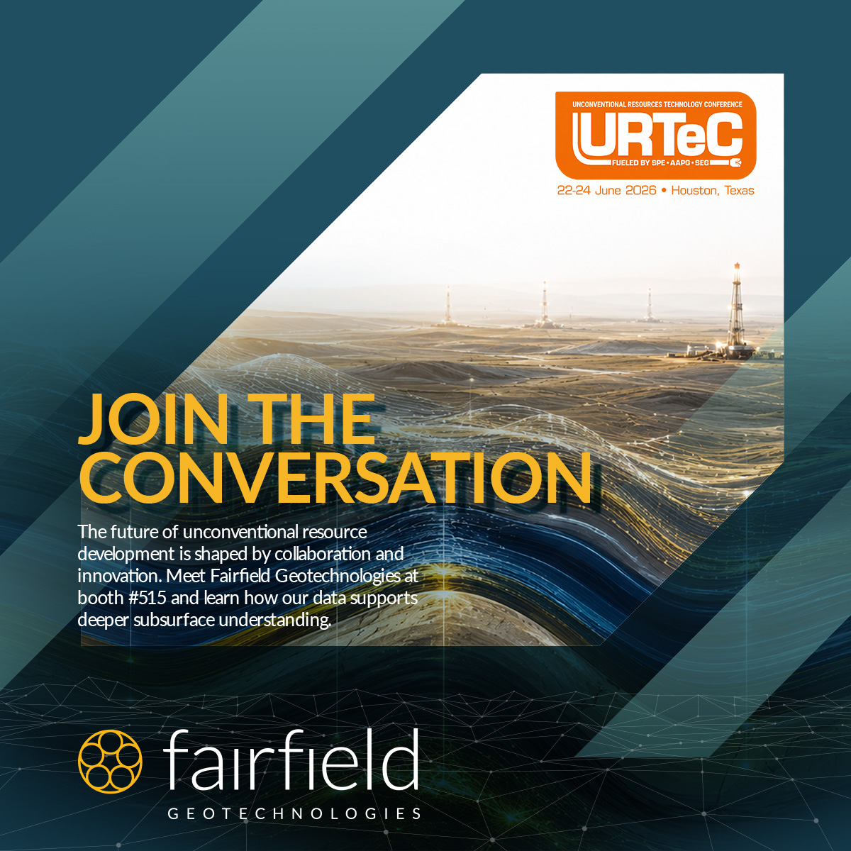fairfieldgeotec's tweet photo. We'll be onsite at #URTeC this year — find Fairfield Geo at booth #515.

Looking forward to connecting with unconventional resource professionals and discussing how our data supports subsurface insight and evolving project needs.

#Energy #Geoscience https://t.co/3LEqSo7L9U