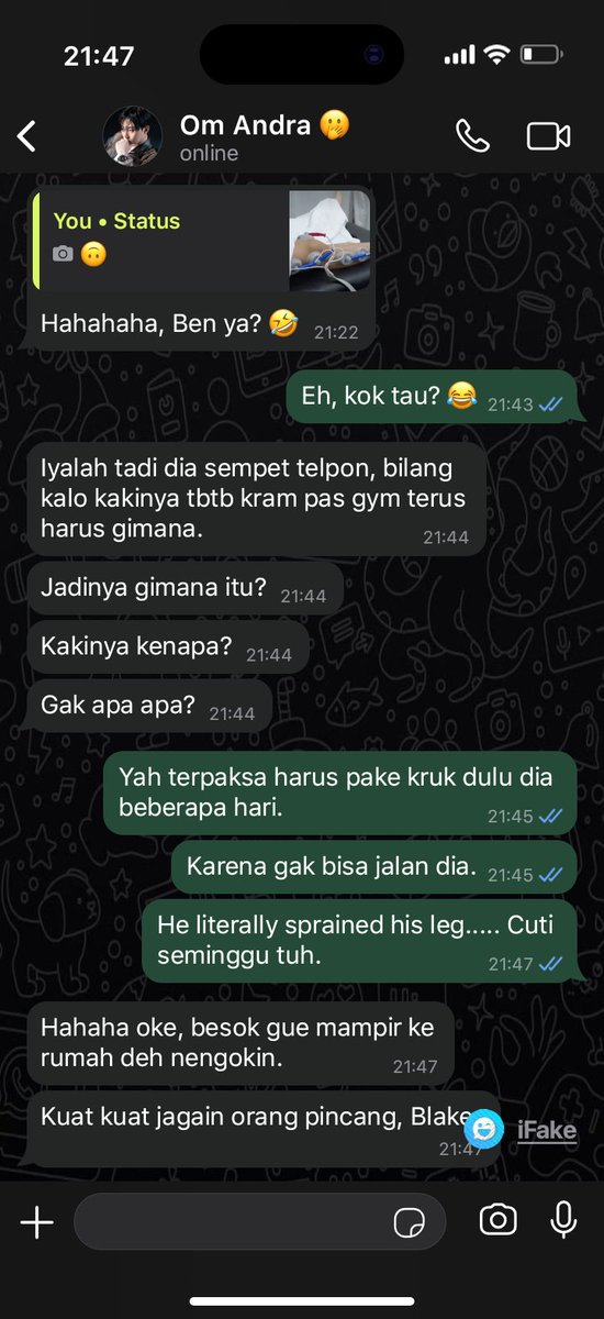 tkbratcoded's tweet photo. ❥ Sprained leg. https://t.co/uHxpgMLgYj