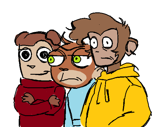 Monoxide_4's tweet photo. holy trinity of unironic monkey fandoms https://t.co/671b0ZG9oV