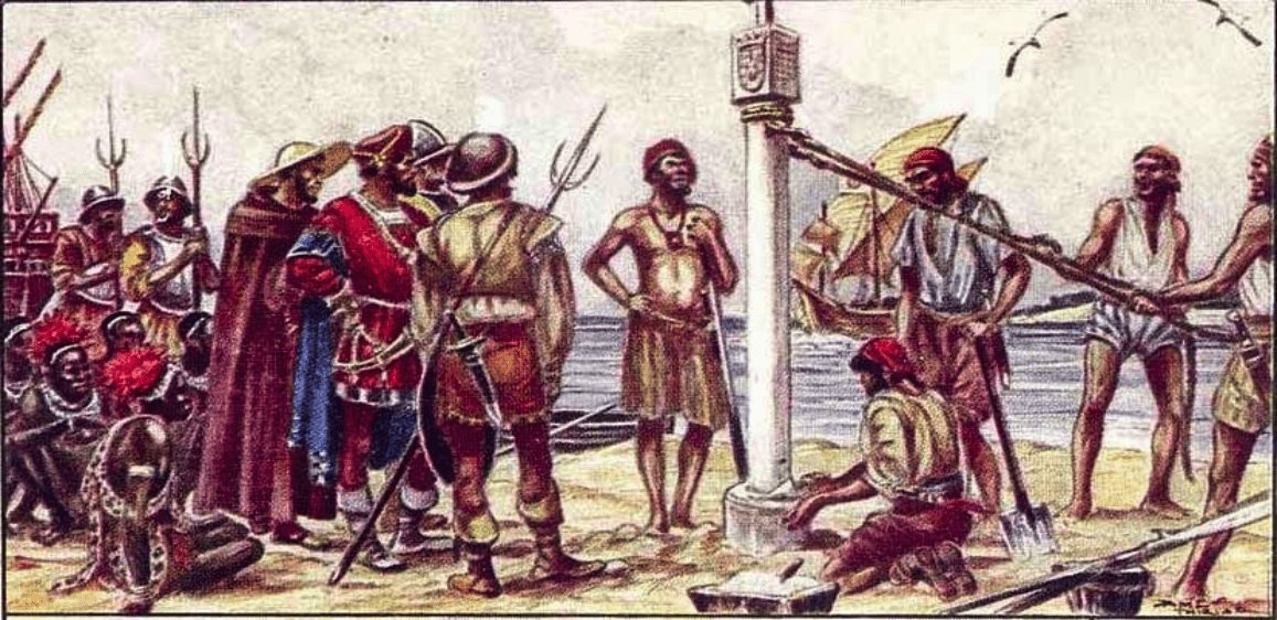 nahuelzn's tweet photo. 🇵🇹🇨🇩 Hoy juegan Portugal y la RD Congo, un partido que tiene su primer antecedente en… 1482!

Ese año el portugués Diogo Cão fue el primer europeo en "descubrir" el río Congo y proclamar la soberanía de Portugal.

El problema es que ahí ya estaba el Reino del Kongo: 3 millones de habitantes, estado organizado, monarquía sagrada. Su rey mandó un embajador a Lisboa y se convirtió al catolicismo. Empezaron como aliados… hasta que el reino terminó convertido en la principal "fuente" de esclavos para Portugal y colapsó por eso mismo.