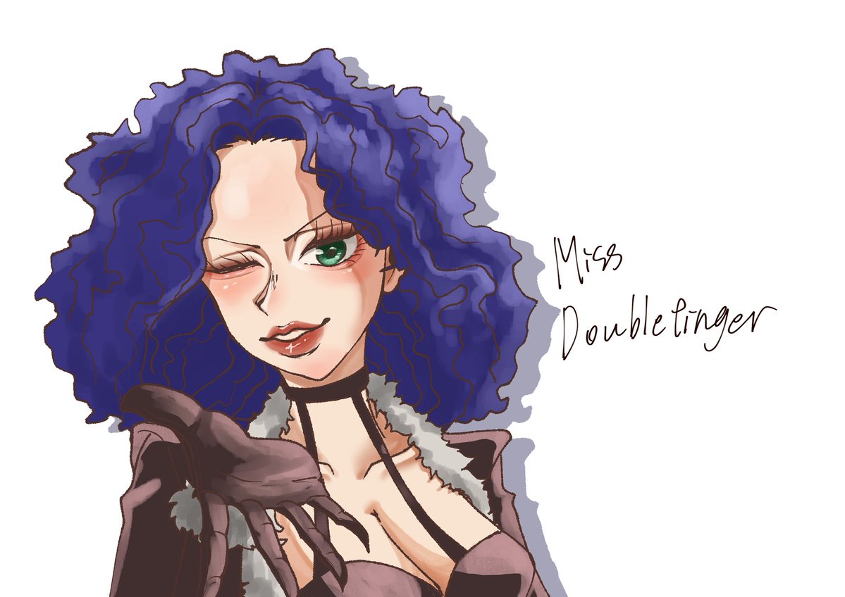 euphdayoo's tweet photo. 落書きMiss Doublefinger https://t.co/1P08y96gGA