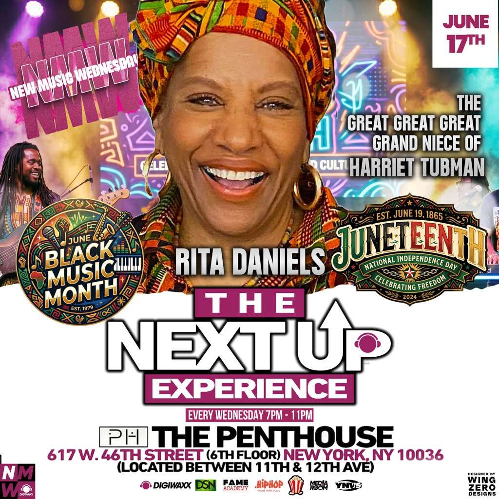Digiwaxx's tweet photo. This Wednesday, we're honored to welcome Rita Daniels, the great-great-great grandniece of Harriet Tubman. More than a descendant, she's a keeper of her family's oral history and co-author of *Harriet Tubman: Military Scout and Tenacious Visionary* https://t.co/fjl1OqzzVg