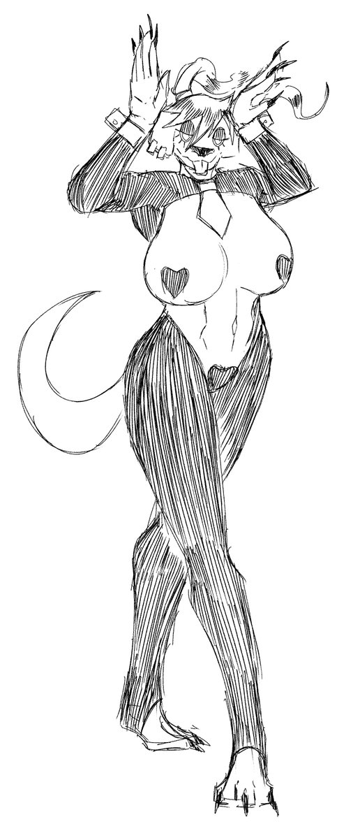 CaptainDahut's tweet photo. reverse bunny suit Roberta request doodle https://t.co/dJPEeGpYdT