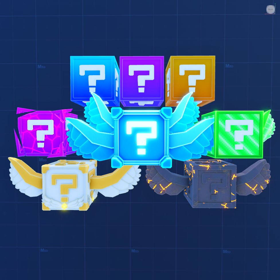 Mrmagic3D's tweet photo. 🚀 Need custom Lucky Blocks for your Roblox game?

Just finished these for a client 🔥

✅ Unique designs
✅ Fast delivery
✅ Custom themes & rarities
✅ Affordable commission prices

📩 Order yours here:
https://t.co/XKxOimBFnE

🎁 FREE Lucky Block Pack coming soon — follow to get it first

❤️&🔁 are greatly appreciated!!!!
#Roblox #RobloxDev #RobloxStudio #LuckyBlock #3DArt