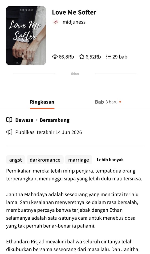 wattpadmenfess_'s tweet photo. jujur ya jujur banget ini, ini /wp/ marriage life yang DESERVE berjuta-juta views💥💥 SERU BANGET, nggak pernah gagal bikin penasaran dan tensionnya bener bener kerasa rilll😣🩷 https://t.co/vpvjplDp5M