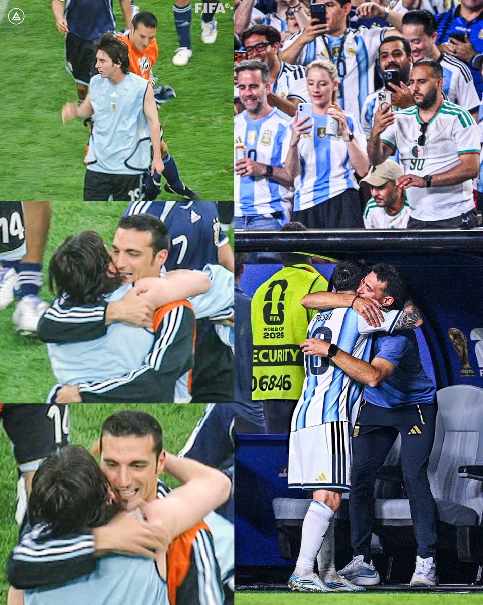 sudanalytics_'s tweet photo. Un 16 de junio de 2006 estos dos Lioneles se abrazaron por primera vez en un Mundial.

Un 16 de junio de 2026, exactamente 20 años después, esos dos Lioneles se volvieron a abrazar en un Mundial. Esta vez con su sueño cumplido.

Estaba escrito, de verdad. 🥹🇦🇷 https://t.co/1wU2gUourS