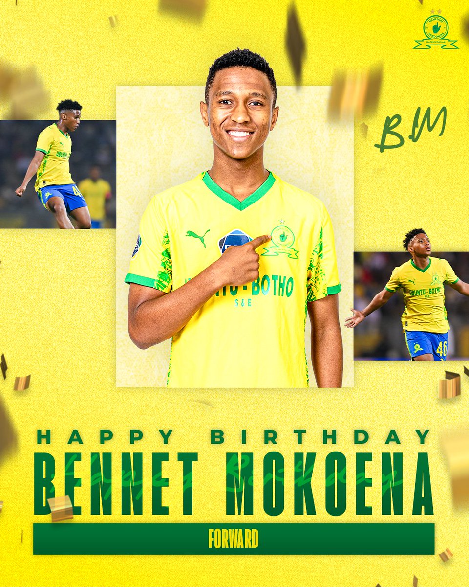 Masandawana's tweet photo. Masandawana, let’s wish our forward, Bennet Mokoena, a Happy Birthday! 🥳

Wishing you an amazing day, Bennet! 🎉

#Sundowns #HappyBirthdayBennet https://t.co/CrfrI3Tv2N