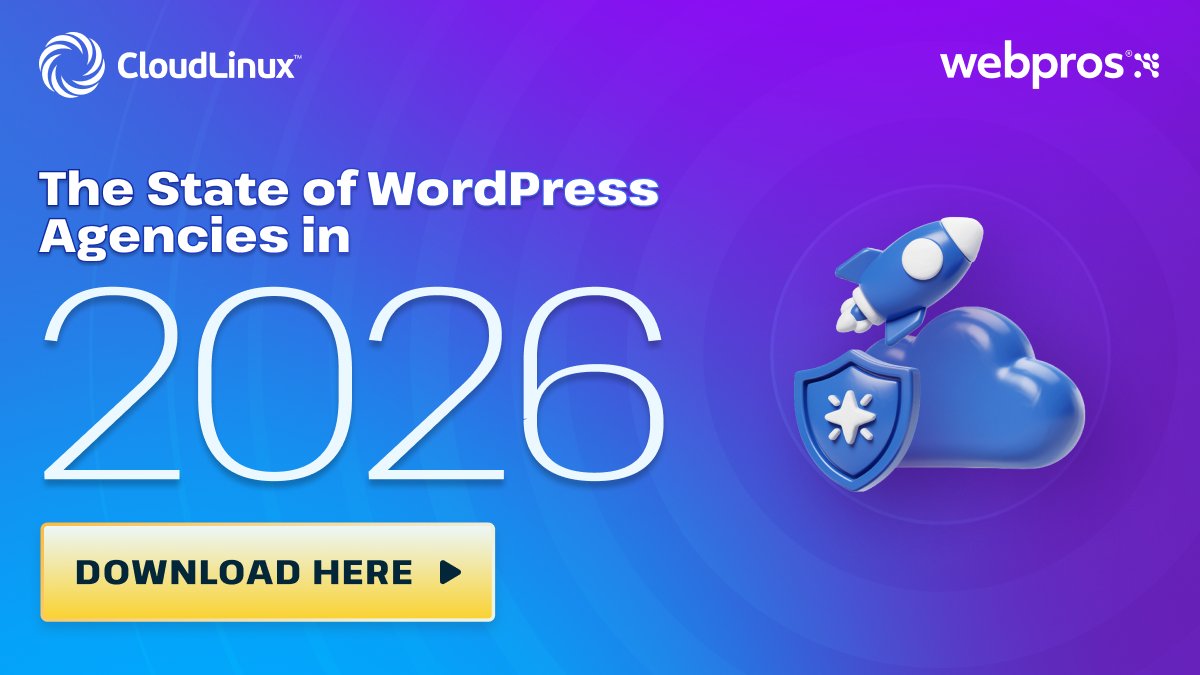 imunify360's tweet photo. 45% of agencies managing 100+ WordPress sites still update manually, one site at a time. One finding from our 2026 State of WordPress Agencies report — 210 agencies surveyed with @WebProsOfficial.

Free to download:
https://t.co/SDjoSOj1dx

@WebProsOfficial  #CloudLinux #WebPros https://t.co/by9mgqr9y3