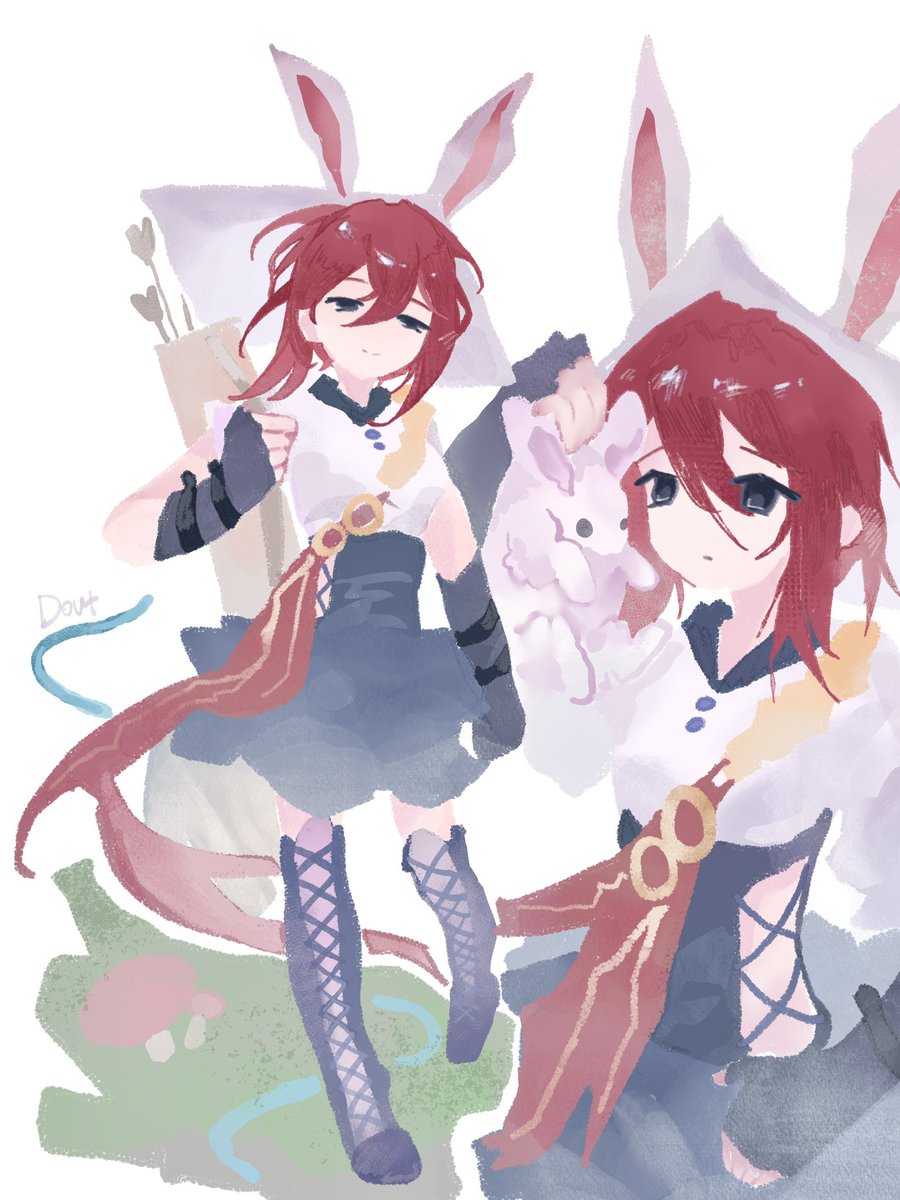 Dou_ziii's tweet photo. #Leafbms 
誕生日おめでとう🎂🎂
森で狩りをする魔女のような雰囲気を描きました🐰 https://t.co/5ZimErs3Jy