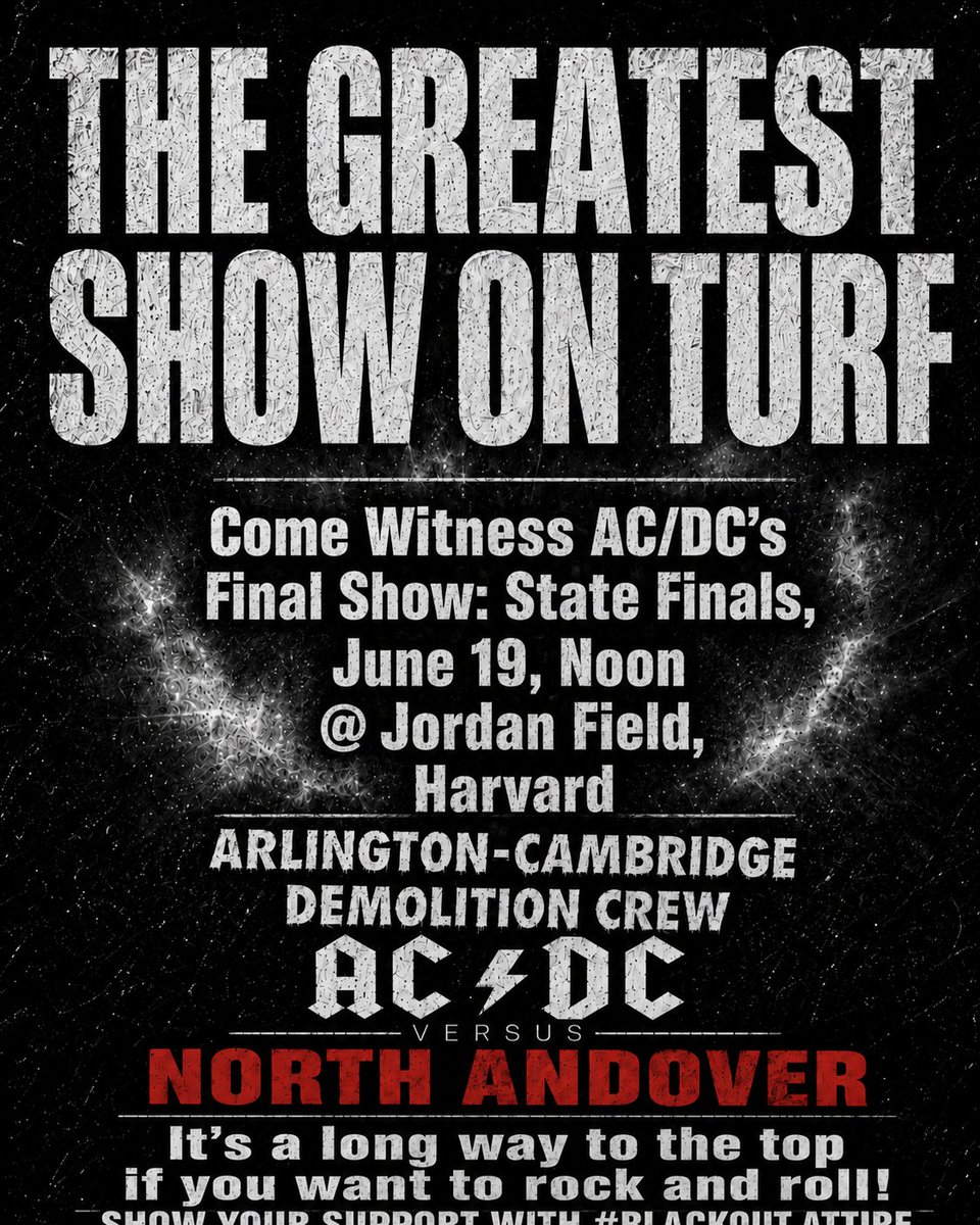 PlayCYL's tweet photo. Teams are set for the 7/8 Select Championship game! Come Witness AC/DC’s Final Show: State Finals!!! One game left. Let’s do this! GO DEMOLITION CREW! https://t.co/fvMux38hqU