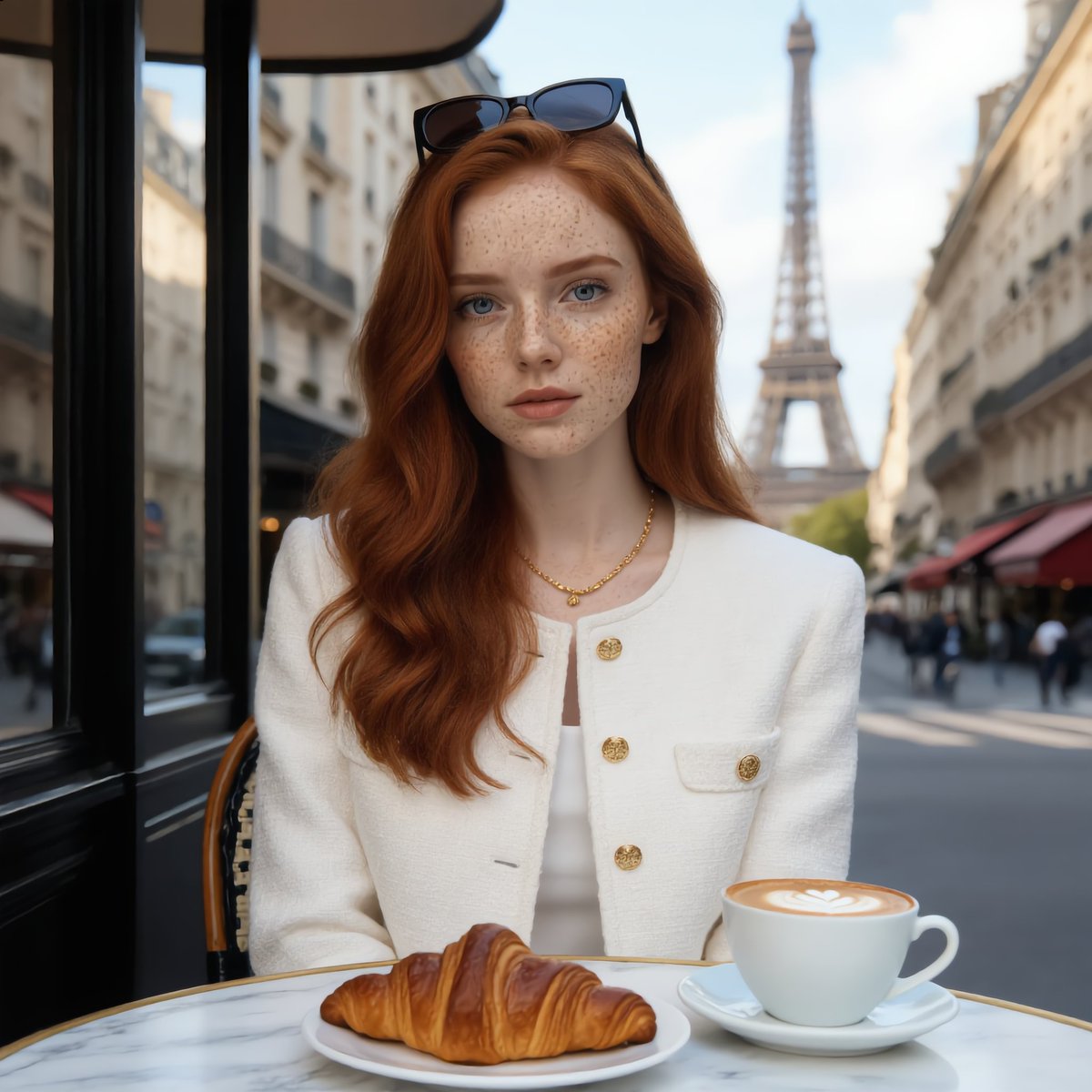 frejavalen's tweet photo. From the Amalfi coast straight back to Paris. 
Starting the week with a classic French breakfast and a view that never gets old.
What's your favorite breakfast?

#ParisianStyle #Paris #QuietLuxury https://t.co/6csSGWJ5y4