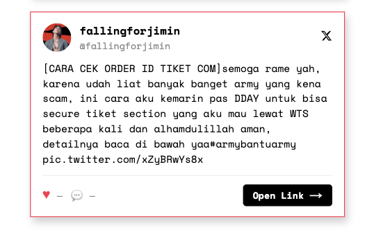 rememorari's tweet photo. @fallingforjimin kak makasih banyak sharing tips nya🥺
aku izin masukin ini ke https://t.co/vtv125JHvw ya, bagian scam-alert
(kalau mau dihapus boleh lmk yaa..  makasii https://t.co/HGdnUyBJb4