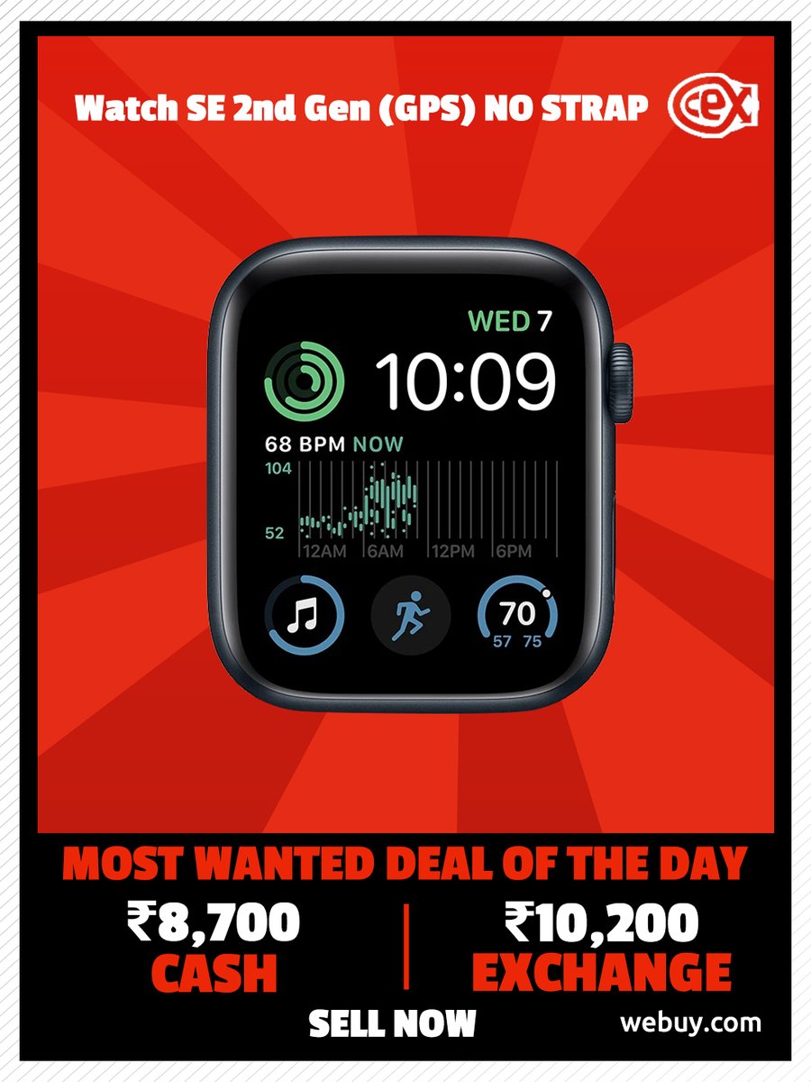 cexindia's tweet photo. Best prices paid for your gadgets today! Choose instant cash or more when you exchange for a Voucher at CeX stores or on your Doorstep!
Hurry - Prices expiring soon!
Head to https://t.co/dgVjYYLXEP
Visit https://t.co/bHyIdxCw9c
#CeX #CeXIndia #Sell #Apple #WatchSE #OnePlus13S https://t.co/yGEWpA2c3q