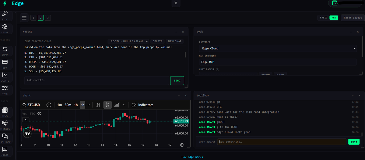MedraTheMain's tweet photo. This is huge for accessibility 
@akathesmith  @Root_Edge 

Edge Cloud removes a big friction point, no more API keys, just seamless AI + onchain intelligence

The future of agentic trading isn’t gated behind tech barriers anymore. Root Edge is making powerful AI trading tools, big fan of this direction 

https://t.co/vTTFfvdmEk