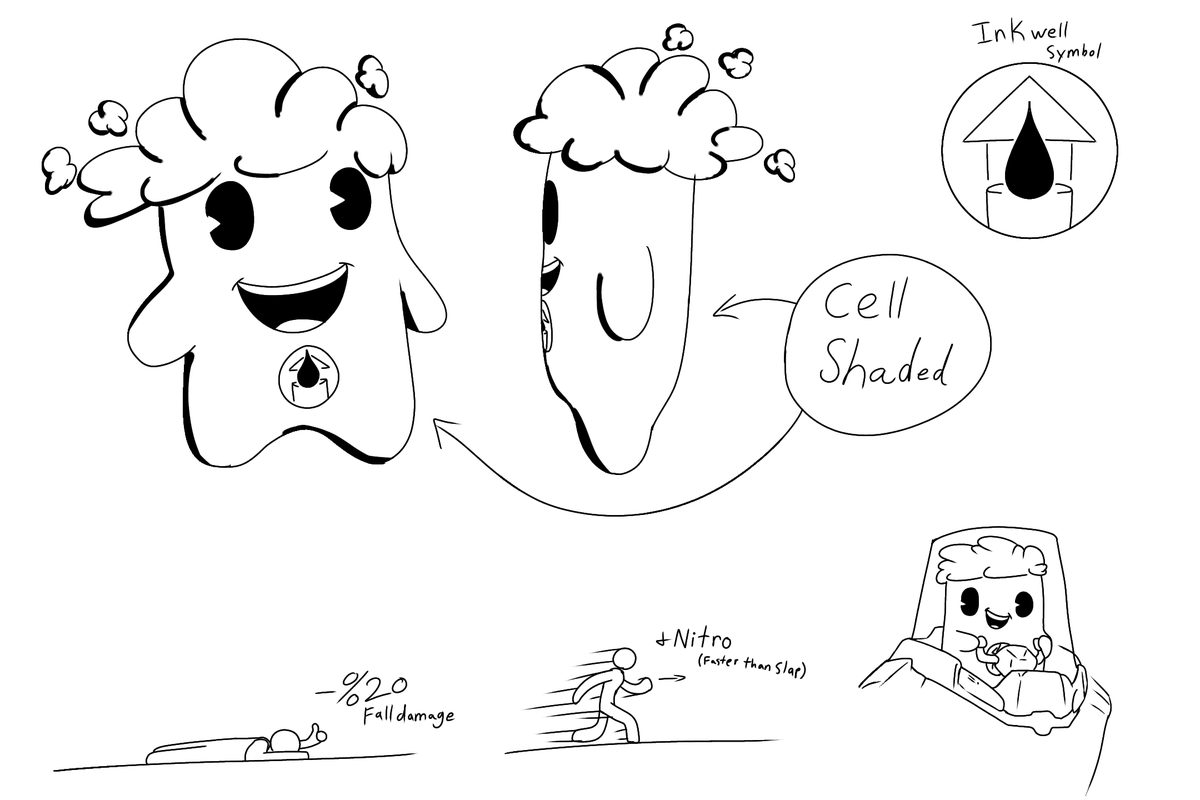 Redstoneman2017's tweet photo. #DesignASprite #Fortnite 
Here are my two contributions to Fortnite's design a sprite!

to explain more, the cell shaded one is based on all the old cartoons and would be wacky. 

while the bunny/rabbit one is for more general animal ideas overall https://t.co/bKe7R54Rgr