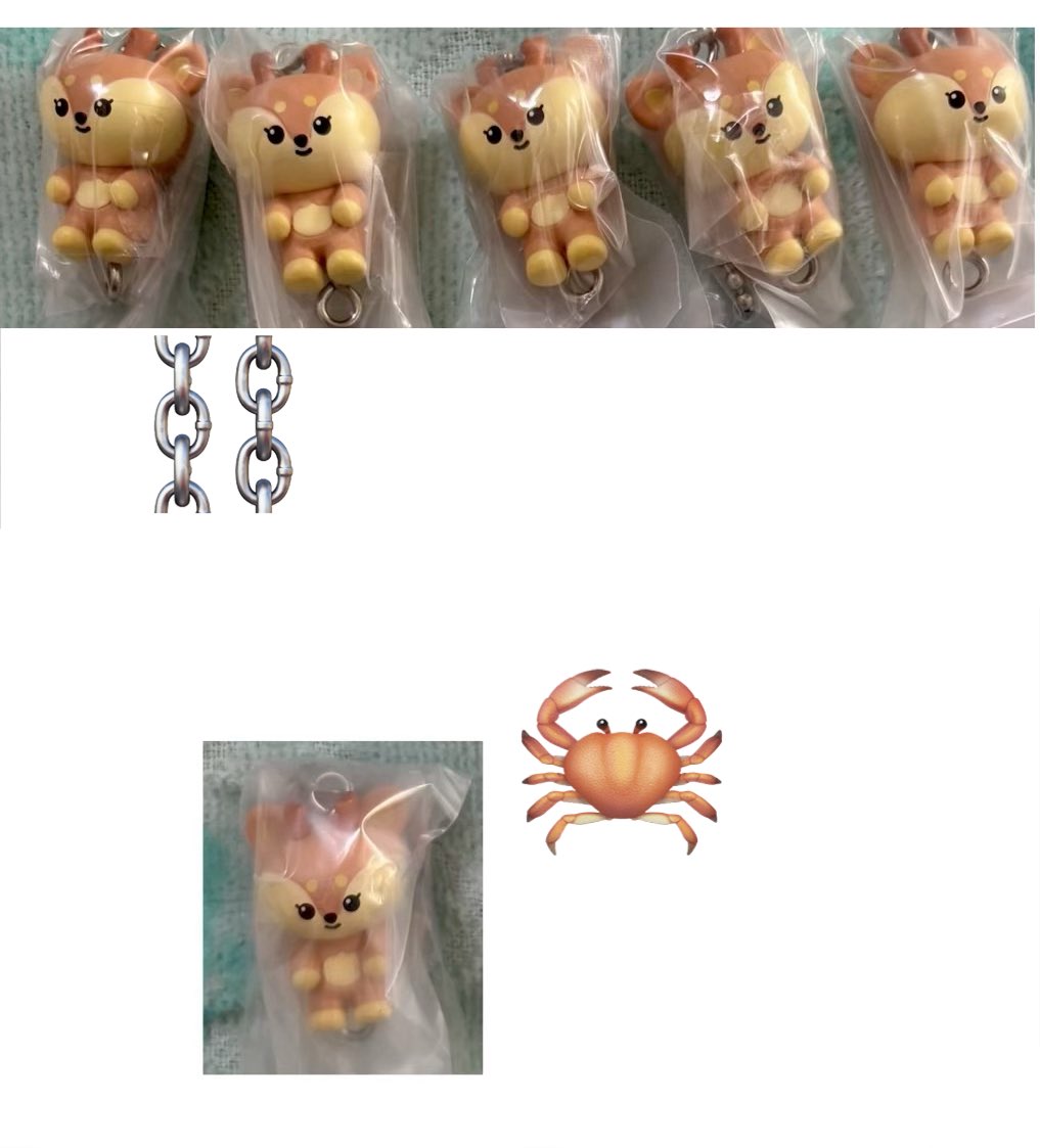 mi_mi159yu's tweet photo. SEVENTEEN セブチ MINITEEN ミニティーン ガチャ つまんでつなげてますこっと 交換 買取

【譲】🐰⛓️⑤🦀①    🐸⛓️③🦀①

【求】買取（定価＋送料）  🍚🦀、🐻‍❄️🦀　

　　🐶🍒♾️

🐰は友人が回してくれたもので、受取が金曜のため発送は土曜以降になります🙇🏻‍♀️ https://t.co/Sdx94is2NE