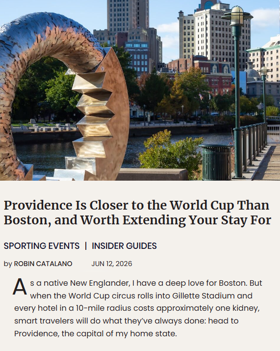 ProvidenceRI's tweet photo. PVD is in the spotlight! Matador Network just named the city a top New England stop for food, art, walkability, and easy access to the matches. Whether you’re here for a game or a quick getaway, now’s the time to visit.
https://t.co/G6A1kiTA0g

#GoPVD https://t.co/uloB8Jk8gl
