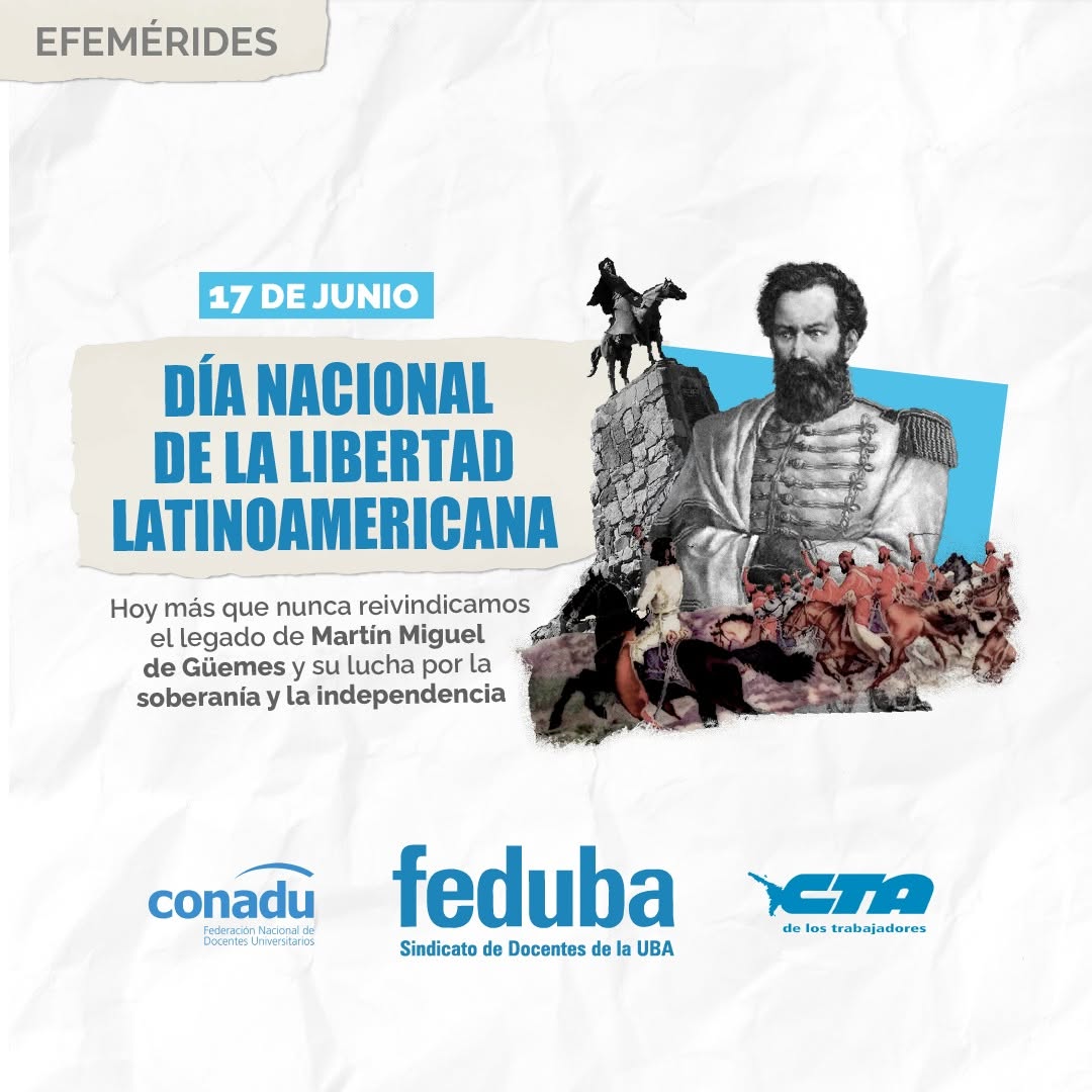 feduba's tweet photo. En un nuevo aniversario del fallecimiento del general Martín Miguel de Güemes, recordamos su valor, su compromiso con la causa emancipadora y el legado de quien hizo posible que el sueño de la independencia siguiera avanzando. https://t.co/tadyIG2rdZ