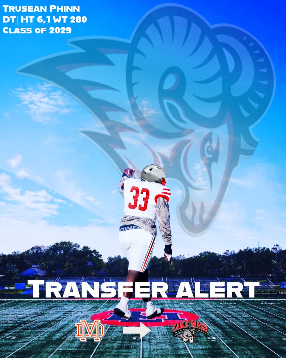 352Tru_Phinn's tweet photo. Excited to announce that I will be transferring to lake Mary high school for my last 3 years of high school football AGTG✝️ @LMRamsFootball https://t.co/MKAA17Mz86