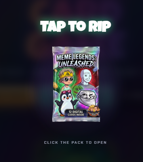 memesCARDgame's tweet photo. PACK RIPPINGDEMO IS LIVE:

https://t.co/KPC67miZ6b

TRY YOUR LUCK AND GET READY FOR GEN 1 https://t.co/q24UjIE4d5