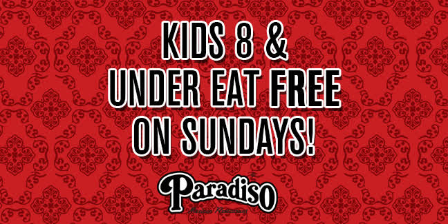 ParadisoFargo's tweet photo. 🎉 Celebrate Father's Day with us this Sunday! Treat Dad to a day of relaxation while the kids enjoy FREE meals all day long off the children's menu!* Bring the whole family for a fun-filled celebration that everyone will love! #fathersday #kidseatfree #sundayfunday https://t.co/AmWuUCWkz0