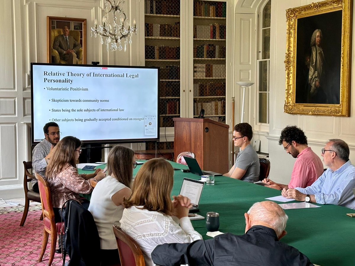 oxfordPIL's tweet photo. For our final PIL Research Seminar for this academic year, we had Hossein Sedehi present on “International Organizations’ Objective Legal Personality as Customary International Law.” We look forward to seeing his project develop over time! 🥳 https://t.co/ccPS9Y9mcE