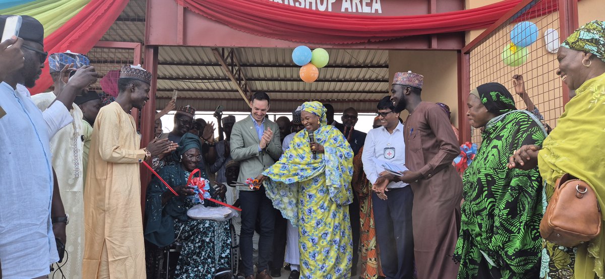 ICRC_Nigeria's tweet photo. For people living with disabilities, conflict can create additional barriers to mobility &amp; livelihoods.

The @ICRC &amp; @BornoGovt inaugurated a Tricycle Workshop &amp; Vocational Training Centre in #Maiduguri, supporting skills development, income generation, &amp; greater independence. https://t.co/xYI5KQRDpQ