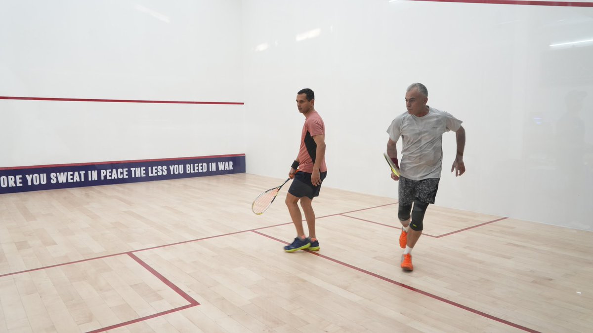 INS_India_IN's tweet photo. A significant milestone for sports infrastructure at Delhi Naval Station! The newly renovated Squash Courts at Naval Officers Mess Varuna were inaugurated on 17 June by RAdm Sandeep Mehta, DG Varsha, an ace squash player himself. 

Renovated by MES, the two courts have been built to World Squash Federation standards in line with Indian Navy’s continued commitment to fitness and well-being of its personnel and families. The inauguration was followed by an exciting Inaugural Match.

#IndianNavy #NOMVaruna #Squash #SportsInfrastructure #FitNavy