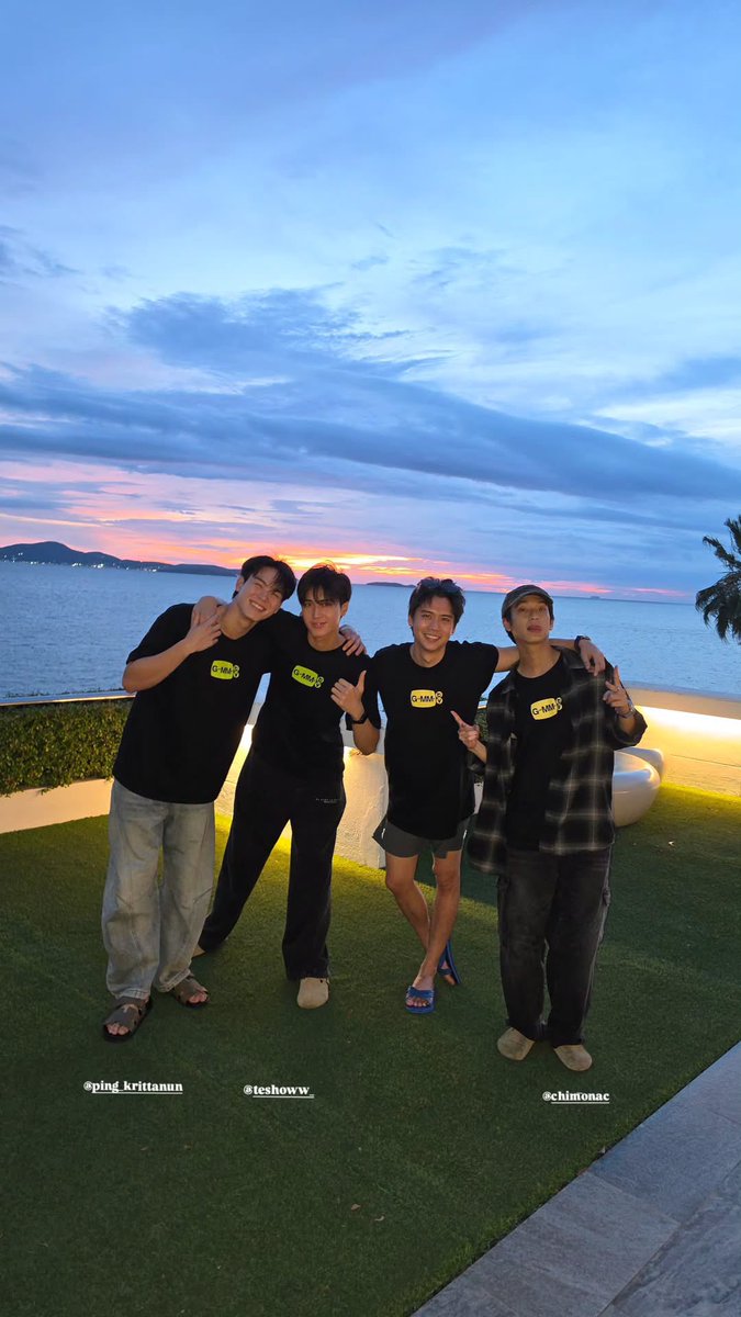 chimonupdates's tweet photo. Chimon with Sing, Teshow and Ping during GMMTV Outing 2026! https://t.co/Zc3fJgtSFs