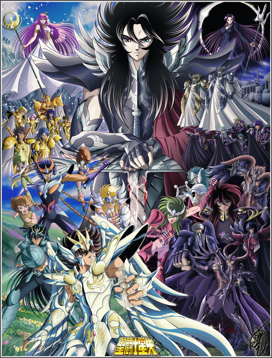 KibonoSeinto's tweet photo. SPOILERS (not). Hice un remake del legendario poster de Hades de Jérôme Alquié porque why not. También les comparto un (never seen) HQ scan de dicho poster (merci à @Randal_Pi!) 
Recuerdo muy especial (para muchos) que pensábamos que ya no habría nada, pero el cosmo seguía vivo. https://t.co/AbQwg9Bqhb