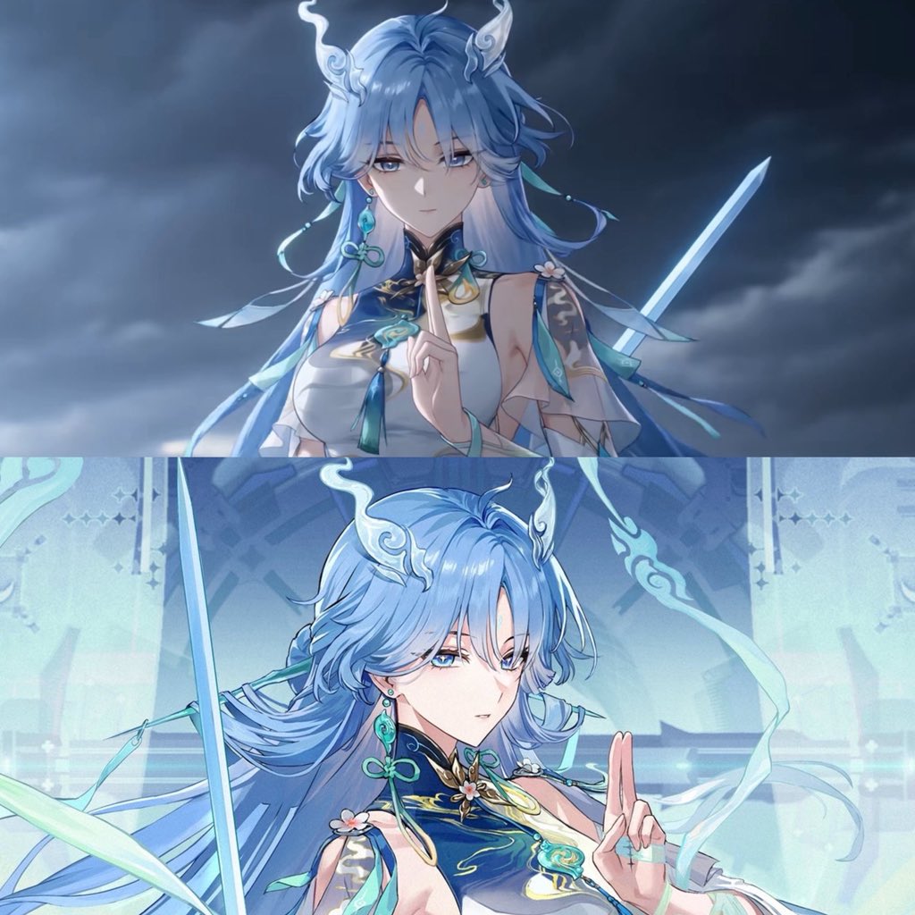 xiaetic's tweet photo. blue is definitely her color https://t.co/uVWuvOnpdF