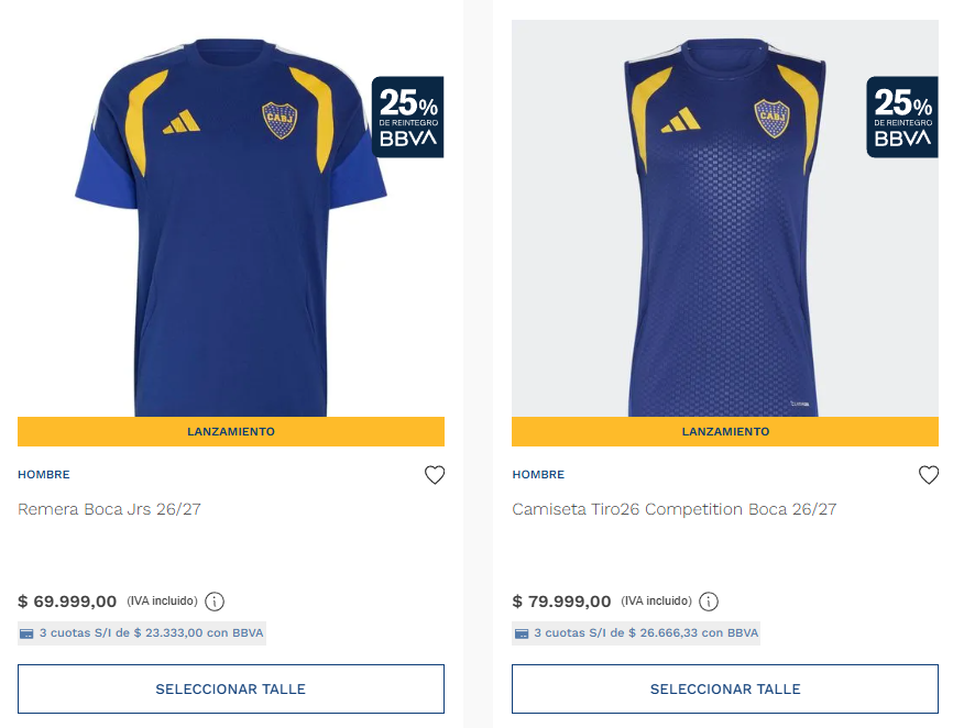 lanumero12comar's tweet photo. 👕 Ya está la nueva indumentaria en Boca Shop con 25% de reintegro con BBVA y cuotas sin interés, más 10% de descuento para Socios/as https://t.co/zQ9BCHRIkr