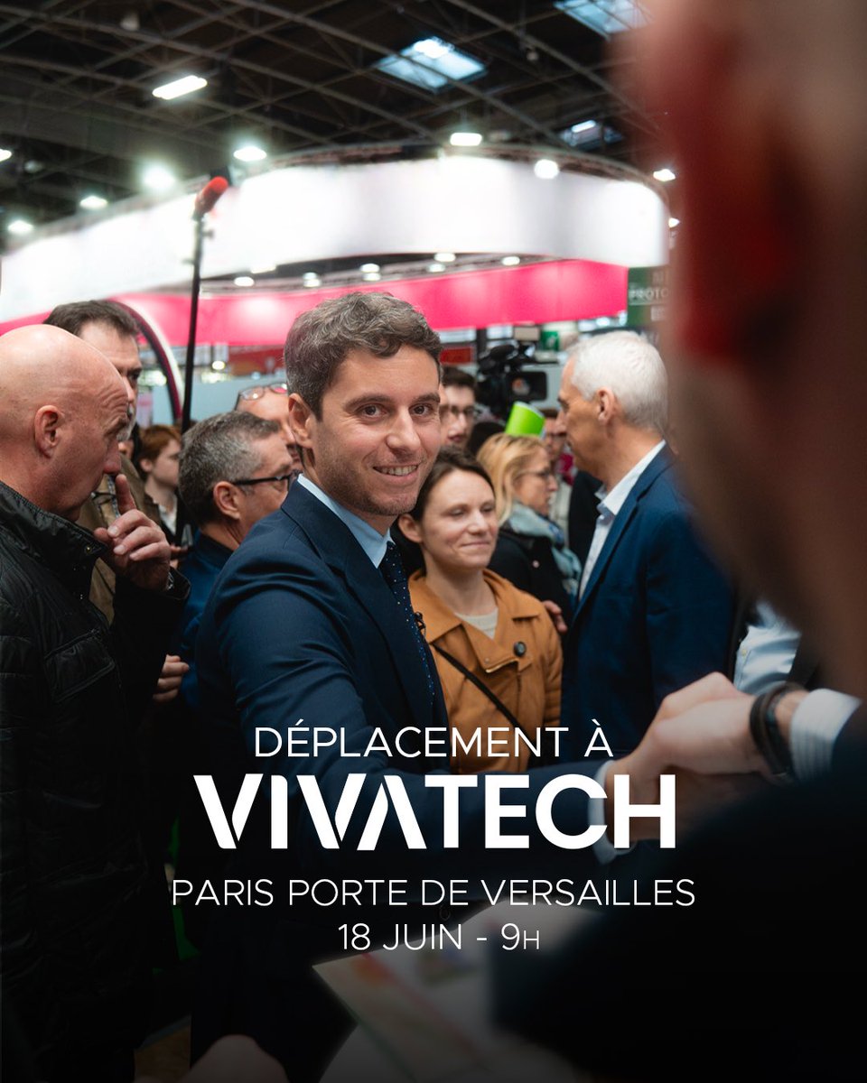 GabrielAttal's tweet photo. L’intelligence artificielle fera des gagnants et des perdants. La France peut faire partie des gagnants !

Rendez-vous demain à VivaTech, le plus grand événement startup &amp; tech d’Europe. https://t.co/bfU7Yy8Mc9