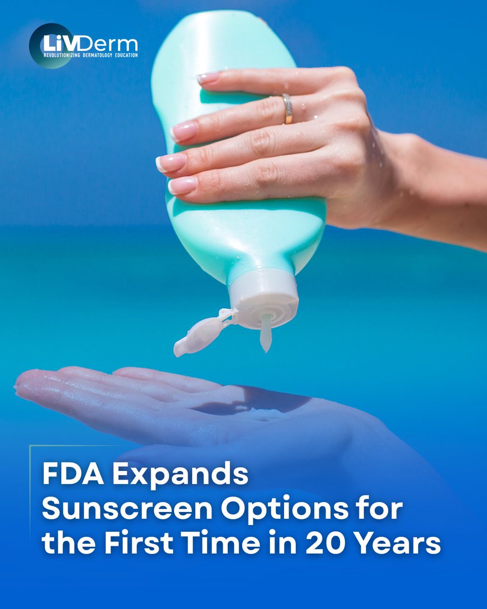 SBS_Derm's tweet photo. ☀️ Bemotrizinol is now officially available in the U.S.

Why it matters: 
🔹 Protects against both UVA and UVB rays
🔹 No white residue like mineral sunscreens 
🔹 Low skin absorption

🔗 Read the full story: https://t.co/RXdO5PBVAJ

#Bemotrizinol #FDASunscreenApproval https://t.co/b9hhM1nO32