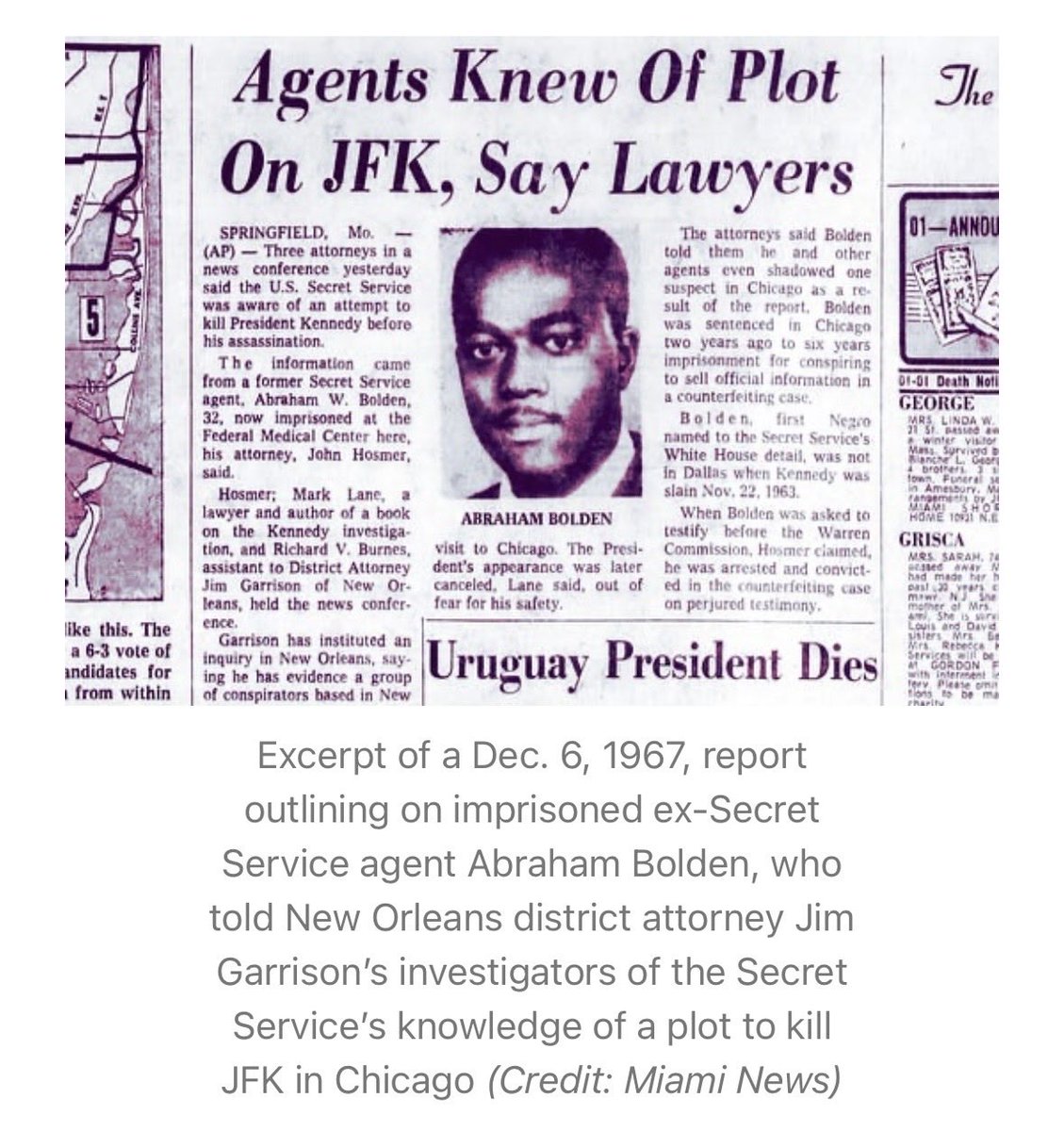 Codeym369's tweet photo. Secret Service Agents Knew Of Plot On JFK before his assassination 

https://t.co/wZ6cS41gHe https://t.co/4L7CdBAmyP