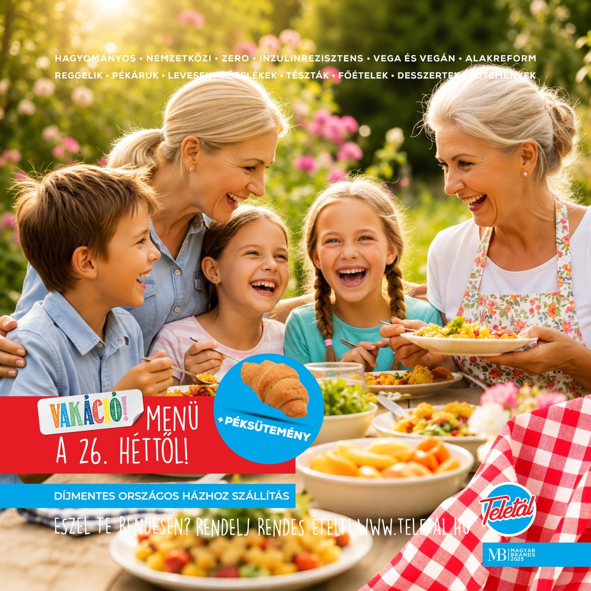 TeletalEtel's tweet photo. ⛱️👙🍉 VAKÁCIÓ MENÜ a 26. héttől, most meglepetés 🥐 péksüteménnyel: https://t.co/CHeriHWCpL #teletál #ételrendelés #vakáció https://t.co/1Gchie9AGF