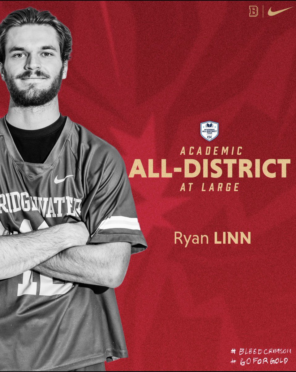 BridgewaterMLAX's tweet photo. Congratulations to senior Ryan Linn for being selected to the 2026 Academic All-District Team.
#BIA #BElite https://t.co/O41ioW6F2n