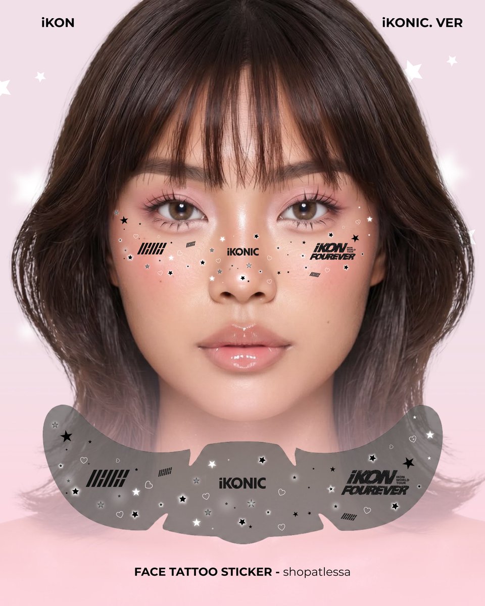 shopatlessa's tweet photo. FACE TATTOO STICKER
iKON - iKONIC. VER

Pre order 🇲🇾 - DM admin to order 💗 #iKONinKL #ikonfourever https://t.co/dHuuKshFfn