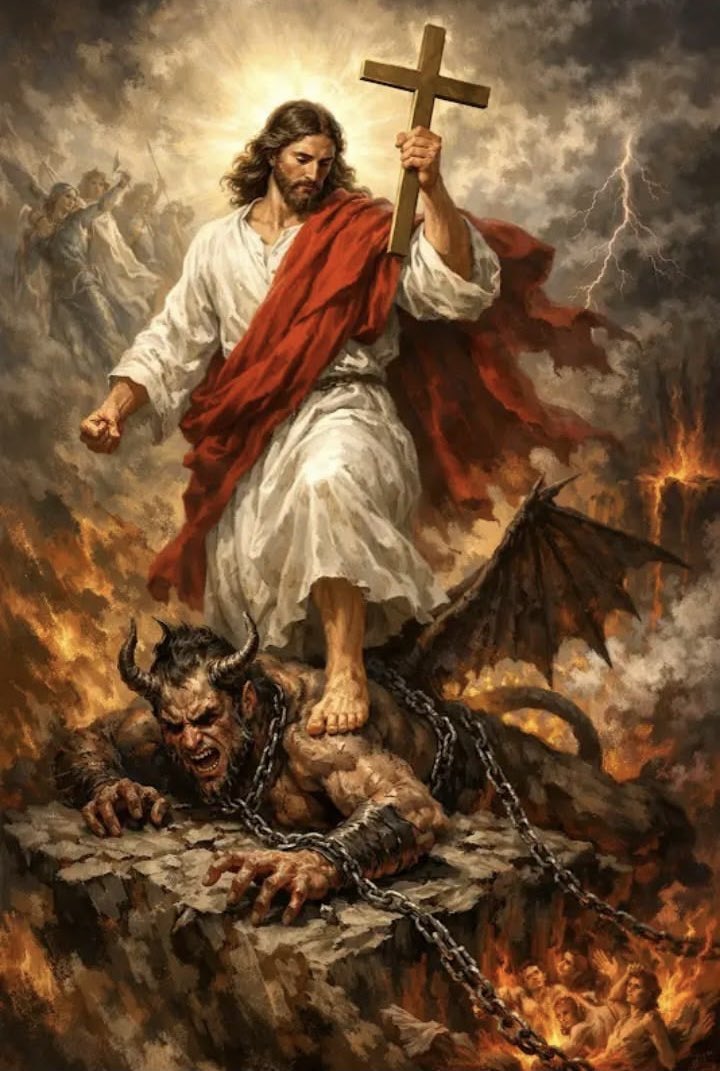 whisper_faith0's tweet photo. Christ conquered the devil https://t.co/KC4TfPeHQS