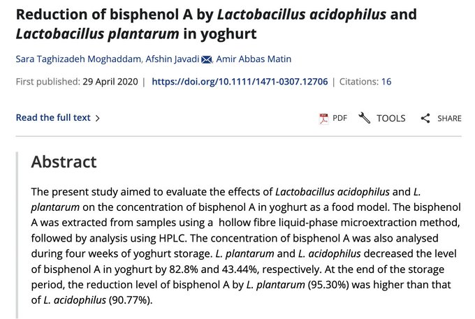 AlpacaAurelius's tweet photo. Worried about microplastics and BPA? Eat yogurt and fermented food.

Lactobacillus acidophilus from yogurt reduces BPA levels 82%

Other probiotics are able to bind and excrete microplastics in the gut.

Bacteria will save us.

Yogurt, kefir, kimchi, sauerkraut >> https://t.co/gjJPTv8eUH