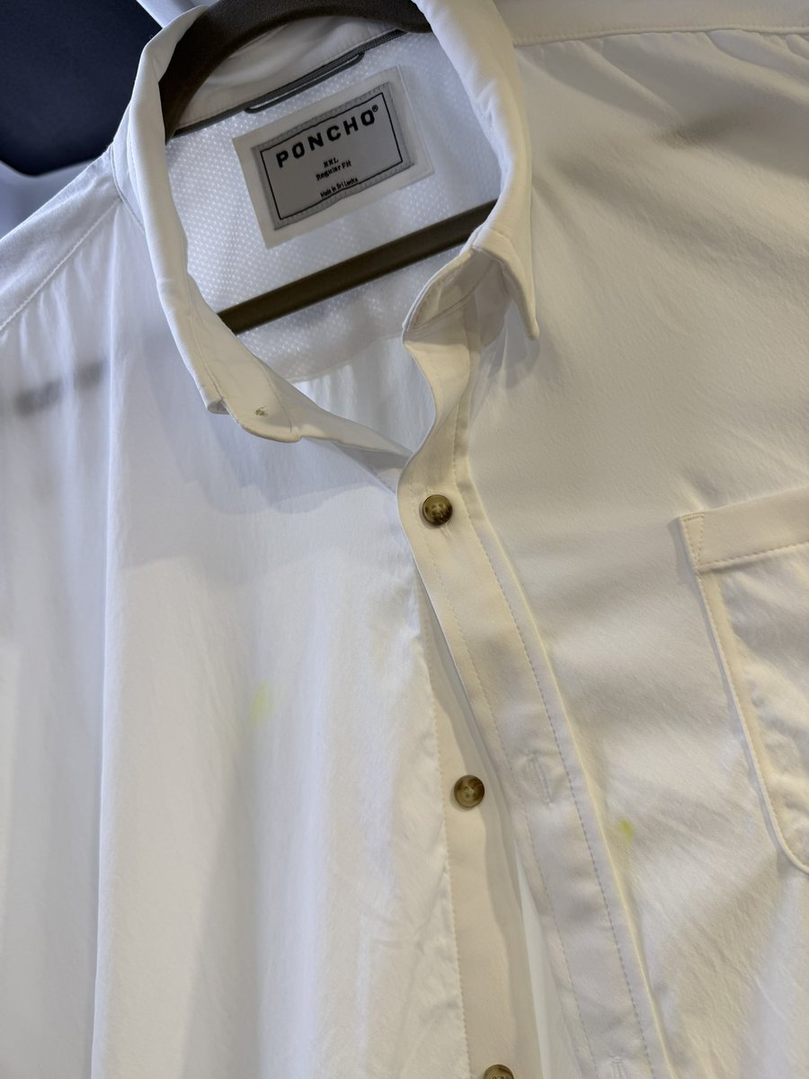 PopsiclesofMeat's tweet photo. Thanks @tide for ruining my new @PonchoOutdoors shirt. Your @tide stick left bright yellow stains. Nice https://t.co/fgO9Q3KxVn