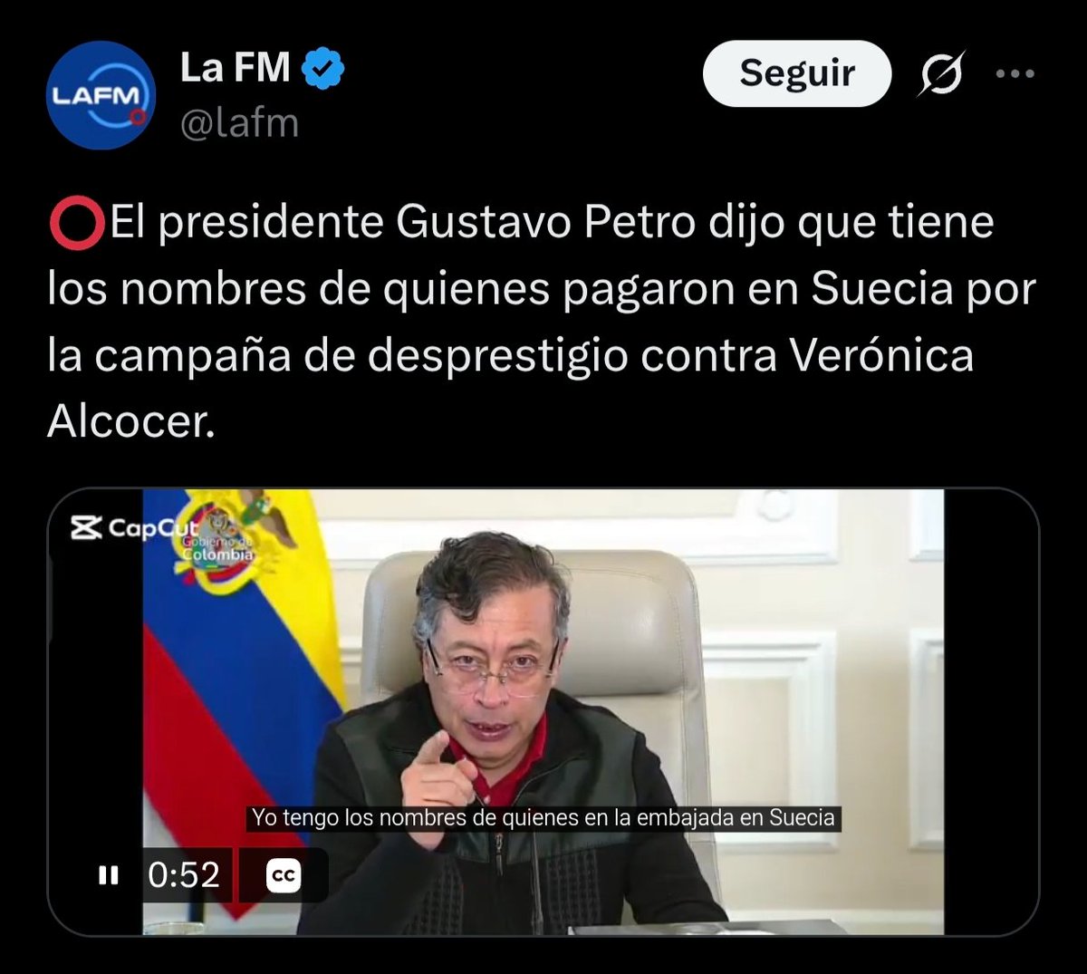 ojocolombia2026's tweet photo. 🇨🇴 🚨🚨🚨🚨🚨 URGENTE:

👉🏻 PETRO amenaza con fiscalizar  las cuentas de ahorros de las PERSONAS que desprestigiaron a VERÓNICA ALCOCER.

Le dió la orden a la UIAF para que le reporte toda la información financiera de estás personas.

Que opina ❓ https://t.co/7JuThsfrEW